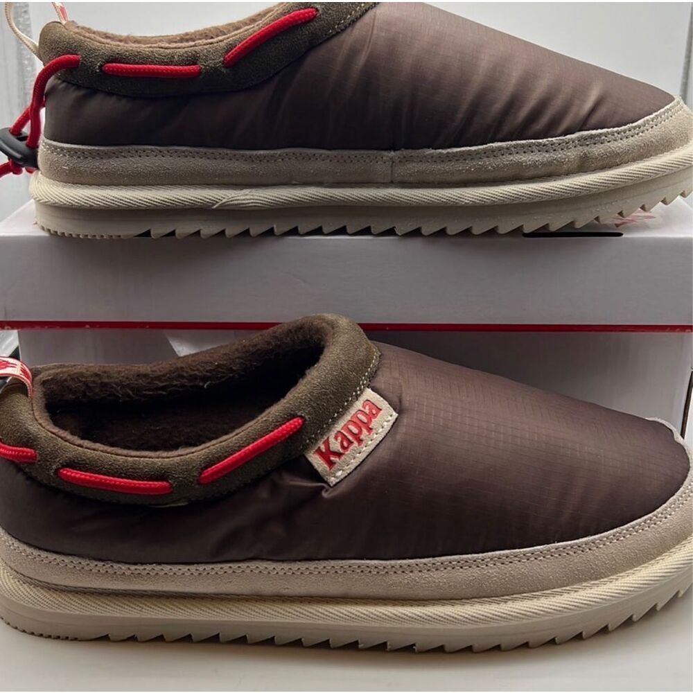 Kappa 222 Banda Mule Slippers Brown Eggnog Red Mule Slippers NWB Men 8